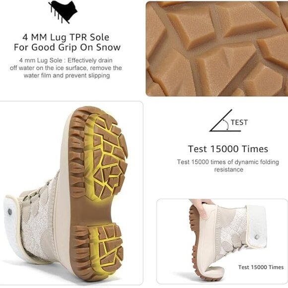 DREAM PAIRS - Brandclub - DREAM PAIRS Women Womens Winter Duck Boots Waterproof Cold Weather Snow Boots